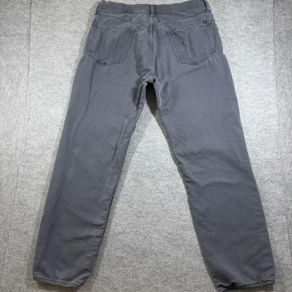 Banana Republic Twill Jeans Mens 34x30 Gray Faded Slim Straight Cotton Pants